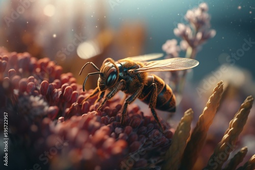Experience the intricate realm of hovering insects in Unreal Engine 5 - vibrant, intricate & stunning. Generative AI © Amaya