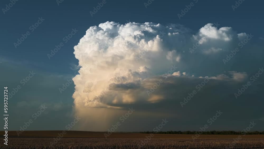 Classic Storm Clouds Build High Into The Sky Over Quiet Farm Land Time Lapse Classic Storm Clouds Build High Into The Sky Over Quiet Farm Land Time Lapse