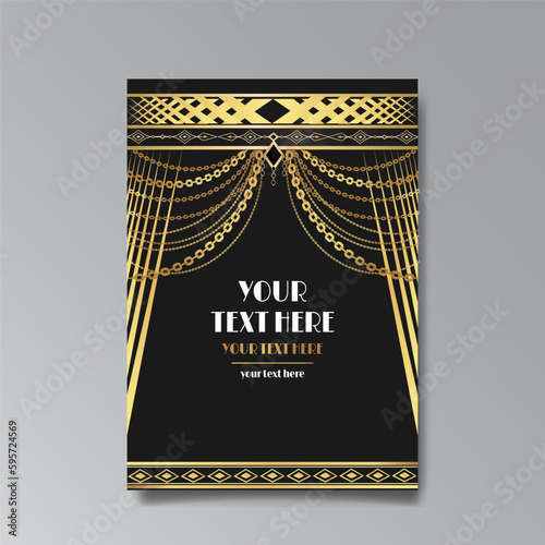 Art deco wedding invitation save the date card art nuevo.