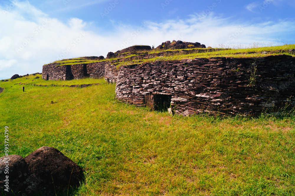 Orongo Ceremonial Village in Easter Island / Rapa Nui