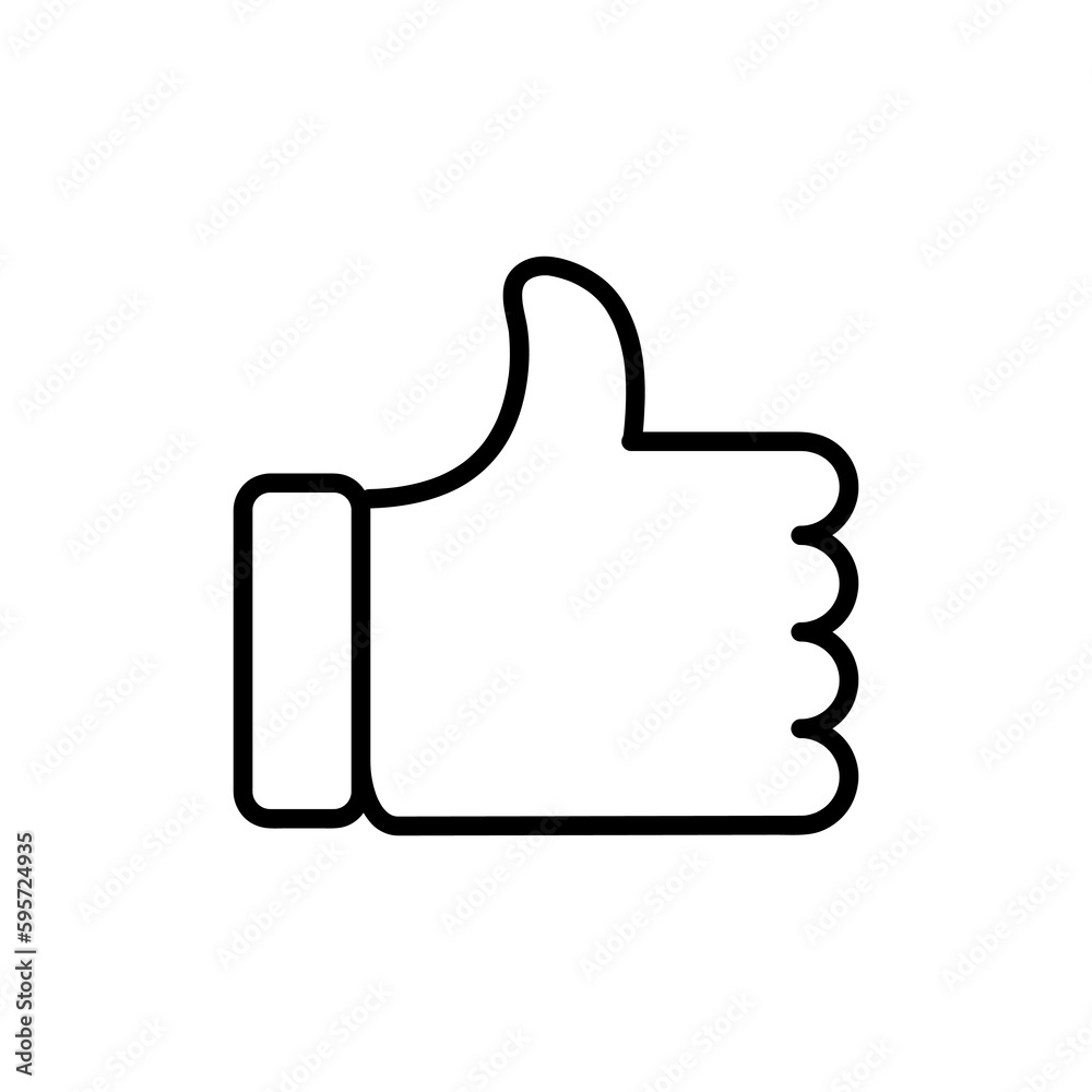 Like icon vector. Simple hand thumb up sign for app and site..eps Like icon vector. Simple hand thumb up sign for app and site..eps