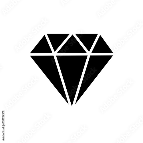 Diamond icon vector. Simple brilliant sign for app and site 