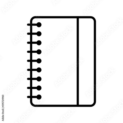 Notebook icon vector. Simple sign for app and site..eps