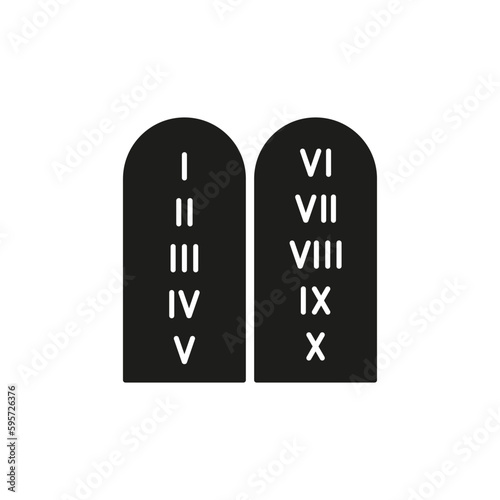 Commandments Icon. ten commandments of the tablet. Vector illustration.