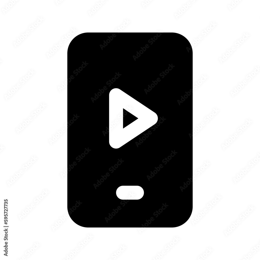 video marketing glyph icon