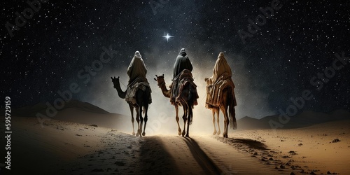 Foto Epiphany is celebrated by the charming Three Kings