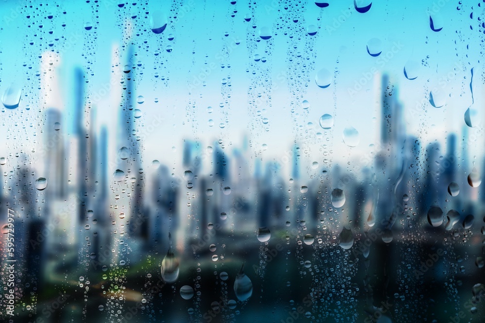 Rain drop on transparent window glass Rain drop on transparent window glass