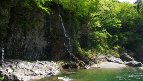 龍王峡と新緑（栃木県日光市）
