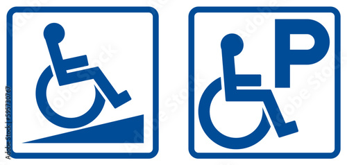 Handicapped Parking Sign On White Background