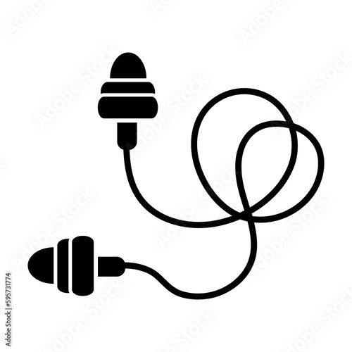Earplugs vector icon illustration on white background..eps
