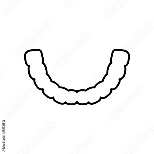 Mouth guards vector icon illustration on white background 