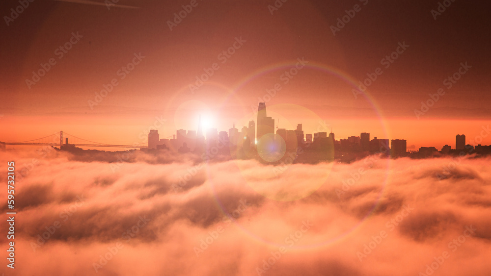 sunrise over the city sunrise over the city