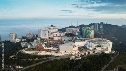 Genting Highlands time lapse aerial video, Pahang, Malaysia