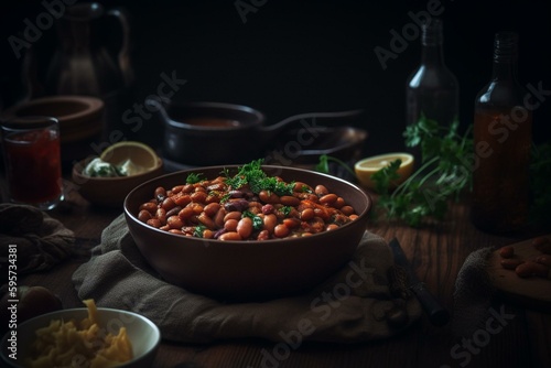 spicy bean stew. Generative AI