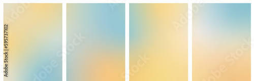  夏のイメージのグラデーションの背景イラスト ポスターやチラシやバナーにベクターグラデーション