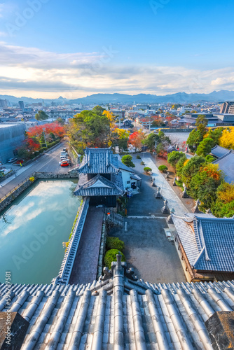 Nakatsu, Japan - Nov 26 2022: Nakatsu Castle known as one of the three mizujiro, or 