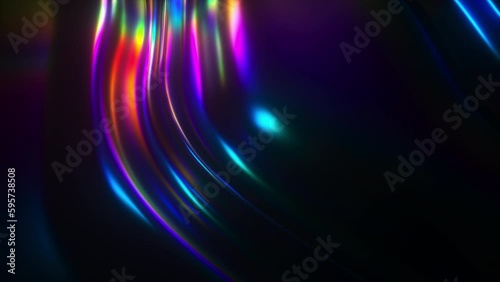 Dark Metalic Holographic Shape Flowing