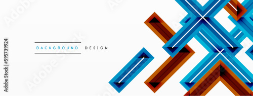 Cross line background minimal geometric template. Design for wallpaper, banner, background, landing page, wall art, invitation, prints, posters