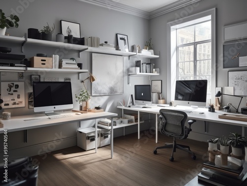 Workspace with computer