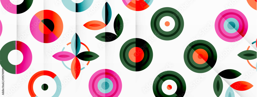 Vibrant and eye-catching vector background featuring a grid of colorful circles arranged in a patterned composition, perfect for modern and trendy designs Vibrant and eye-catching vector background featuring a grid of colorful circles arranged in a patterned composition, perfect for modern and trendy designs