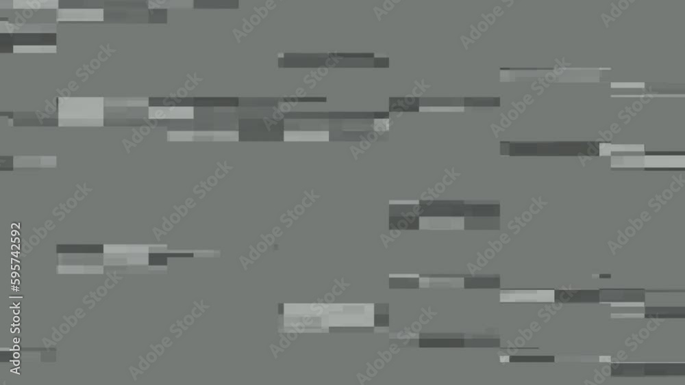Black and white damaged old television or monitor screen with glitch noise. Seamless loop Black and white damaged old television or monitor screen with glitch noise. Seamless loop