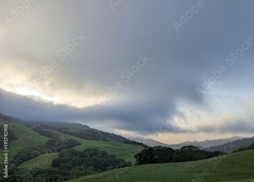 clouds over the house on the East San Francisco Bay hills