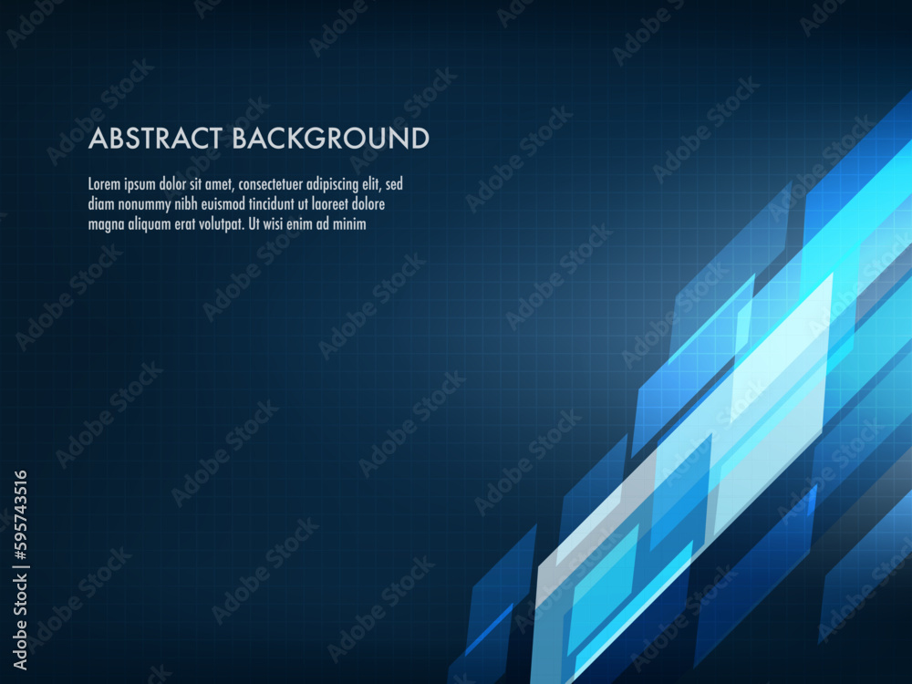 Fototapeta premium Abstract geometric shape technology concept background. Illustration for Web Design, Poster, Brochure, Printing, Advertisement, etc. 