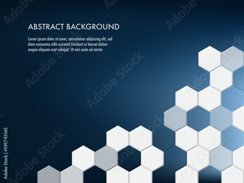 Abstract geometric shape technology digital hi tech science and digital technology concept background. Illustration for Web Design, Poster, Brochure, Printing, Advertisement, etc.

