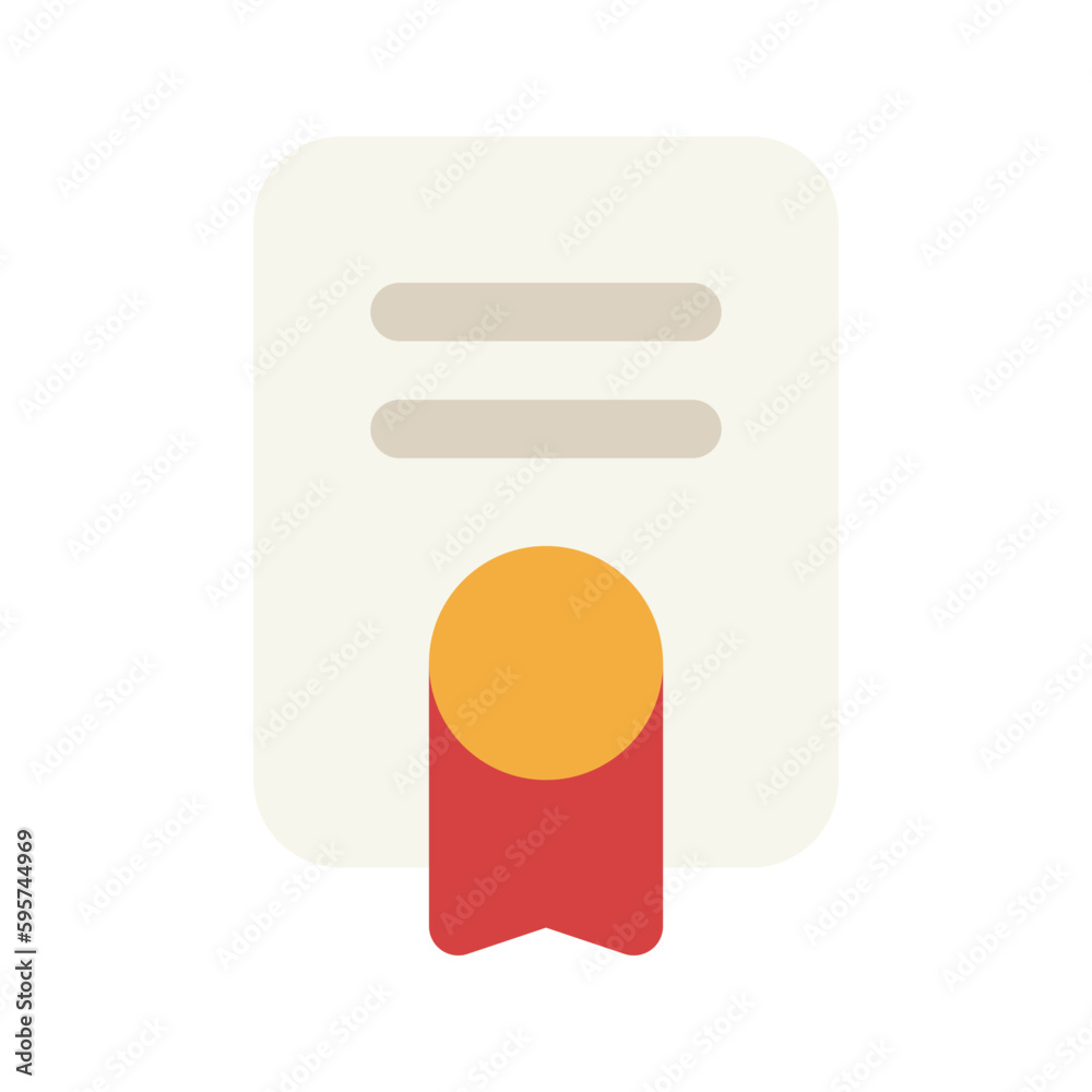 certificate flat icon certificate flat icon