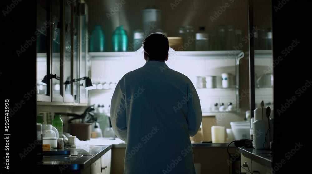scientist working in a laboratory, generative ai