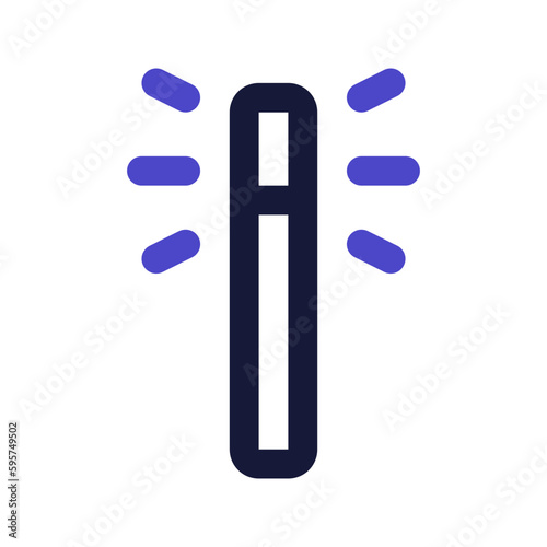 magic wand line color icon