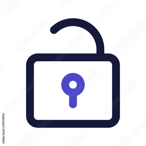 unlock line color icon