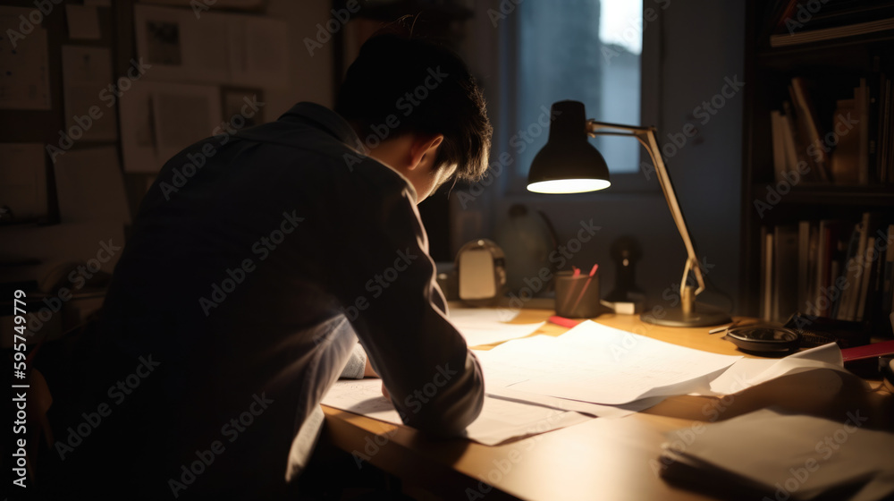 translator working on a document, generative ai translator working on a document, generative ai