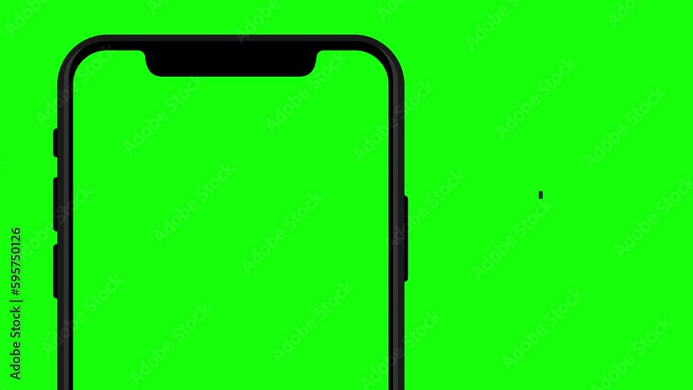 Template for cell phone sreen with green screen background, smartphone ...