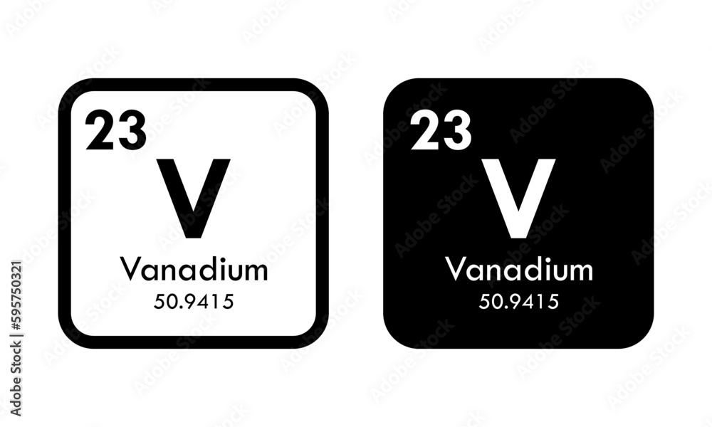 vanadium  icon set. vector template illustration  for web design