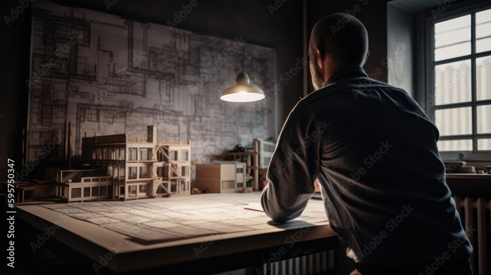 architect designing a building, generative ai architect designing a building, generative ai