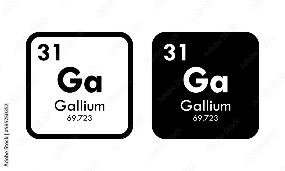 gallium icon set. vector template illustration for web design gallium icon set. vector template illustration for web design