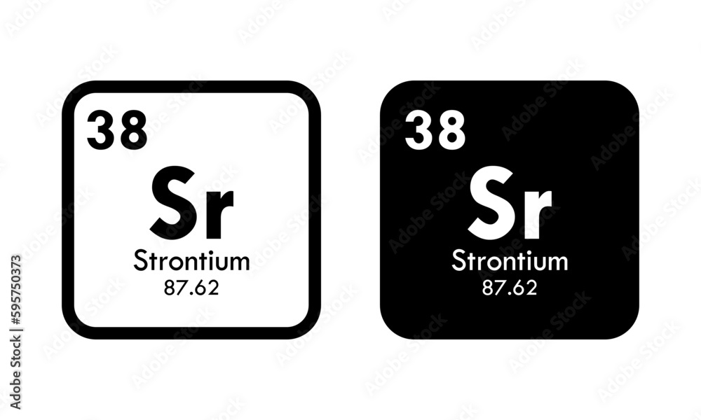 strontium icon set. vector template illustration for web design strontium icon set. vector template illustration for web design