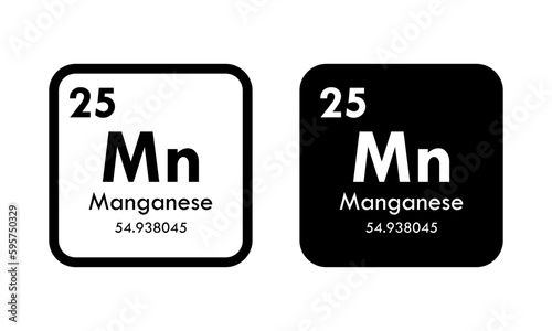 manganese  icon set. vector template illustration  for web design
