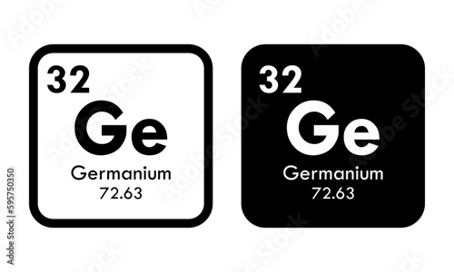 germanium icon set. vector template illustration  for web design