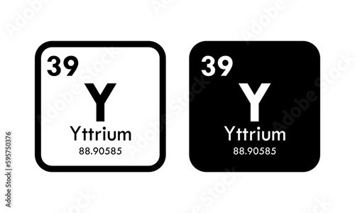 yttrium icon set. vector template illustration  for web design