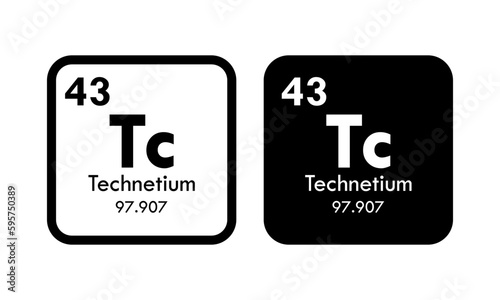 technetium icon set. vector template illustration  for web design