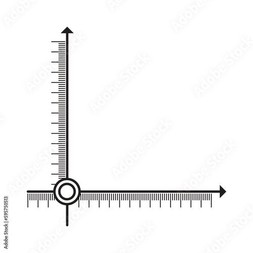 scale measuring ruler icon illustration.