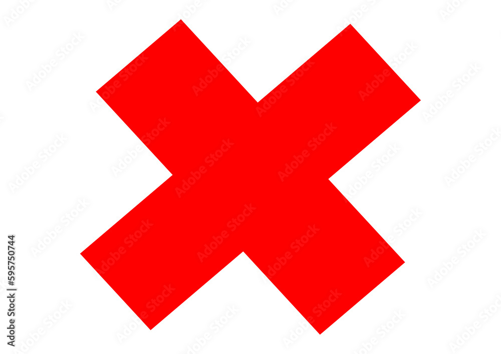 red cross mark red cross mark