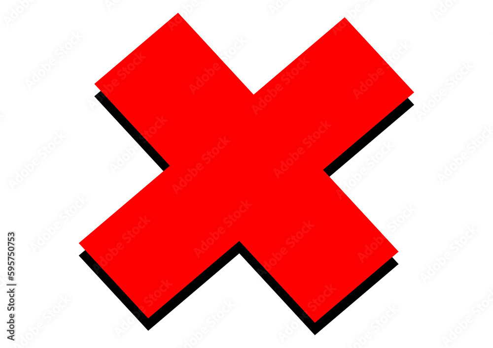 red cross mark red cross mark