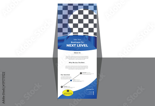 Roll Up Banner Template, Vector Art, Simple and Corporate Design..
