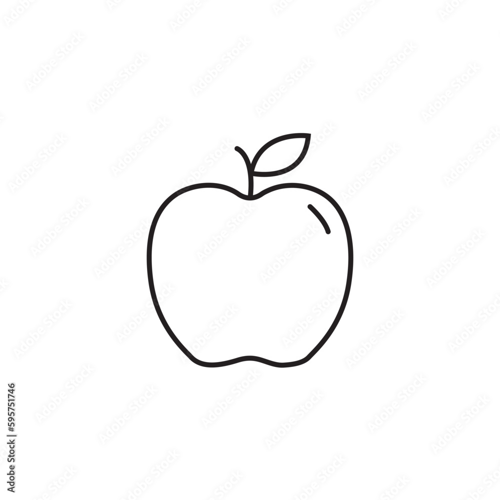 Apple line icon, fruit logo vector Apple line icon, fruit logo vector