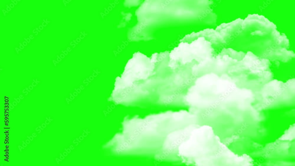4K cloud Loop Animation Moving clouds motion graphics with green screen ...