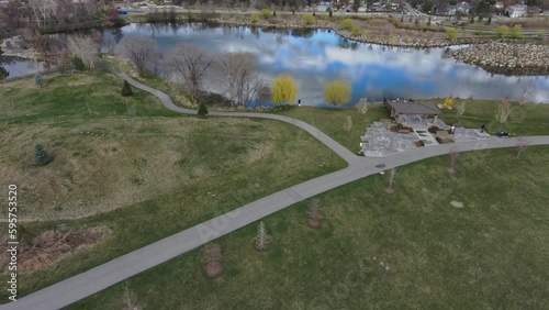 Mountain Reflection on an Urban 