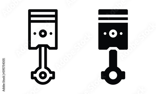 Piston icon with outline and glyph style.